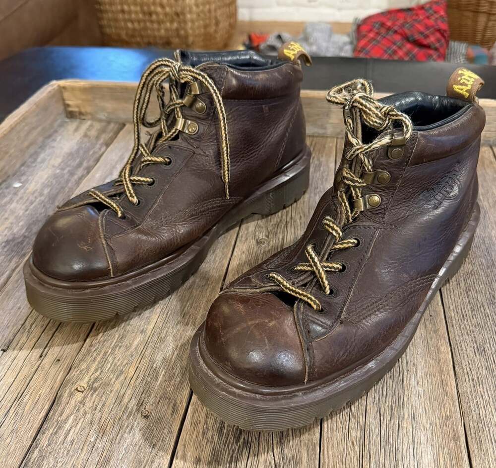Vintage Dr. Martens 8287 Brown Leather Boots UK 8 US Men 9 Women 10 Made England - Picture 2 of 13